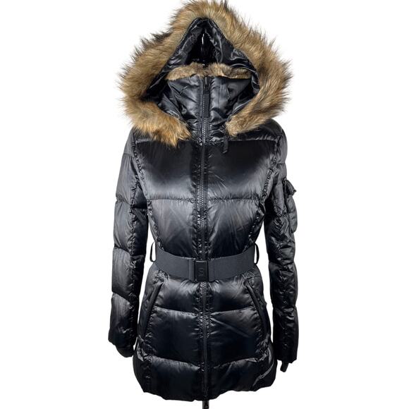 S13/NYC  Women's Duck Down & Feather Puffer Winter Coat, Mid-Length, Small - Picture 1 of 10